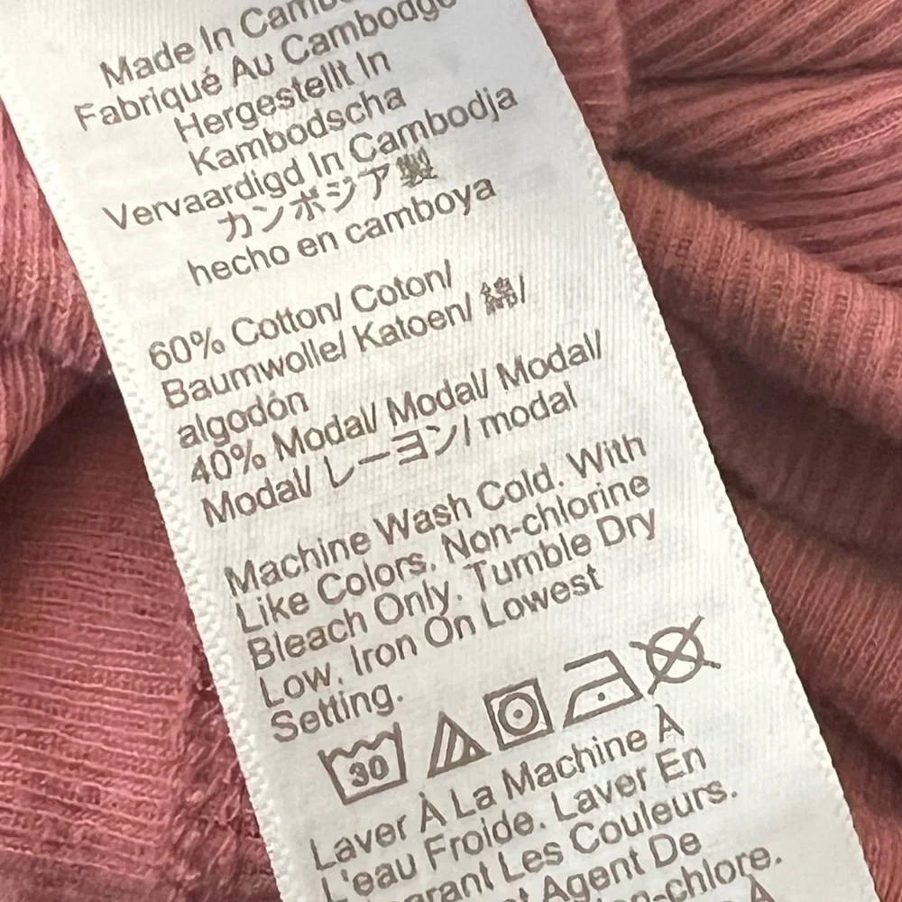 J Crew Pink Mauve Ribbed Cutaway Tank Top Medium